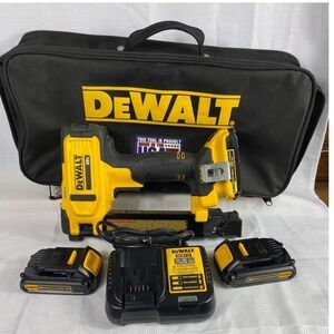 DeWalt DCN701 20V MAX Cordless Cable Stapler Kit 3 Batteries Charger Bag Staples